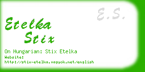 etelka stix business card